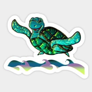 Happy Sea Turtle Sticker